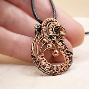 Copper Ornate Pendant